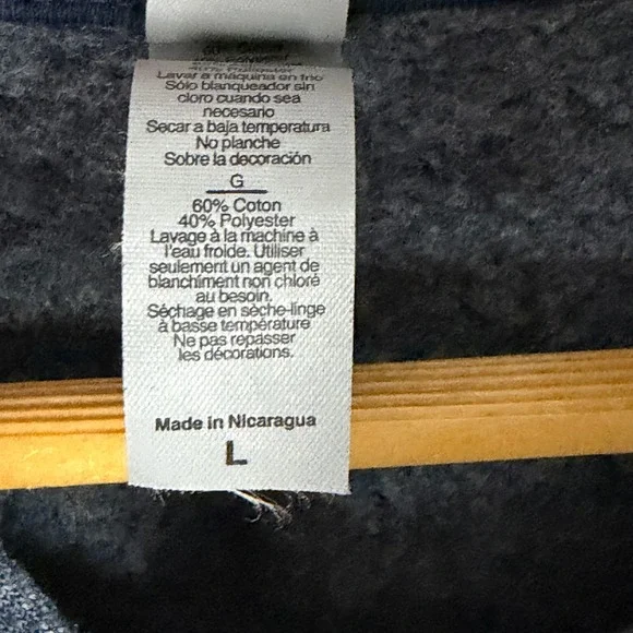 Jeep Hoodie Catch A Wave Graphic Logo Spell out Heather Navy Large - Picture 6 of 10